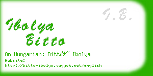 ibolya bitto business card